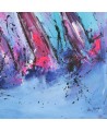 tableau abstrait de bateaux en mer