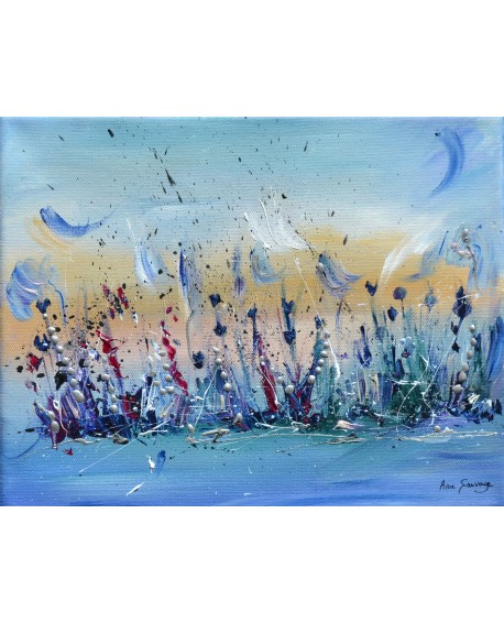 toile abstraite bleu