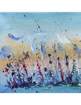 toile abstraite bleu