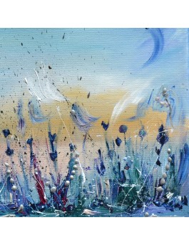 toile abstraite bleu