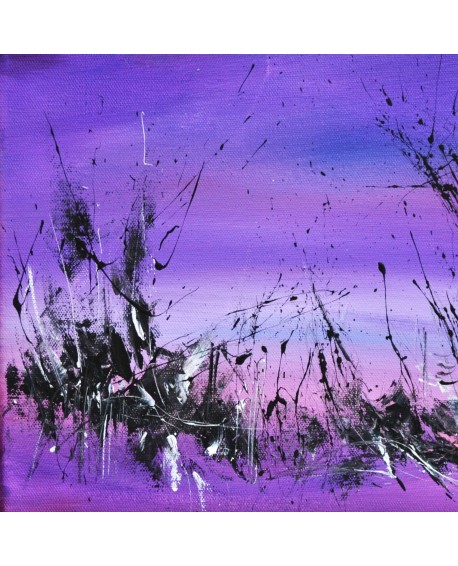 tableau abstrait moderne et design violet