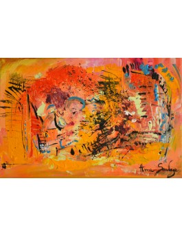 peinture abstraite multicolore