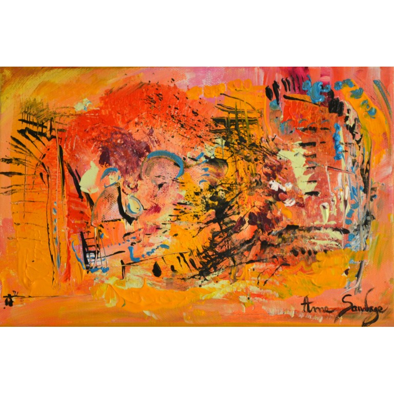 peinture abstraite multicolore