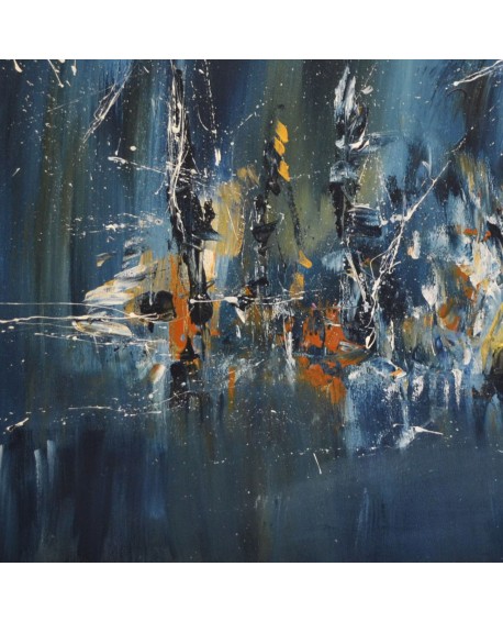 tableau abstrait moderne bleu