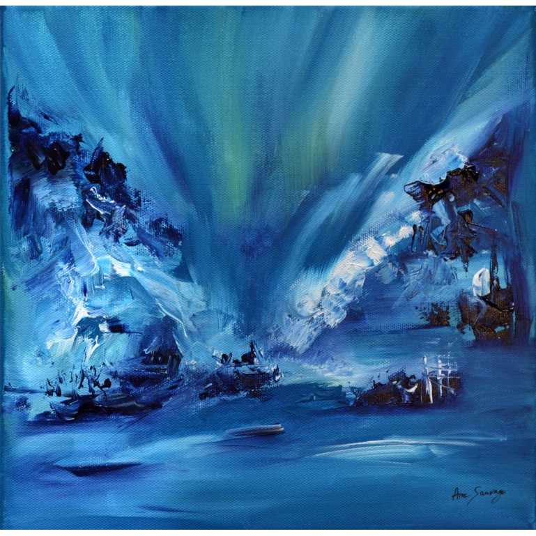 peinture contemporaine bleue
