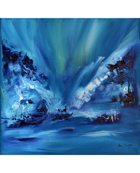 peinture contemporaine bleue