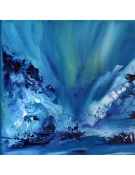 peinture contemporaine bleue
