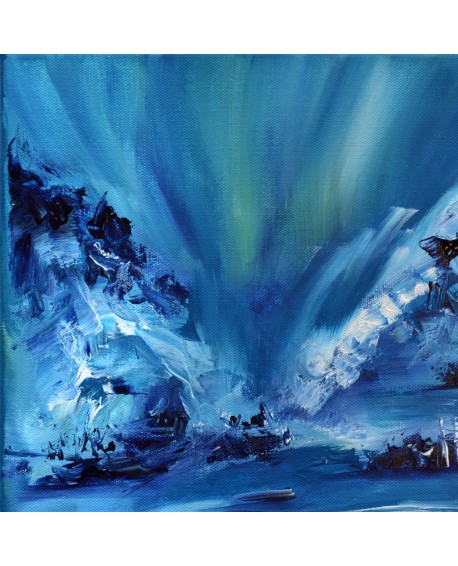 peinture contemporaine bleue