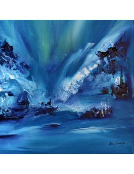 peinture contemporaine bleue