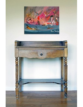 peinture abstraite le spectacle des oiseaux