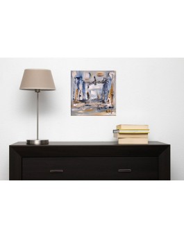 peinture abstraite "rues désertiques"