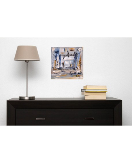 peinture abstraite "rues désertiques"