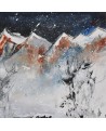 peinture abstraite montagnes