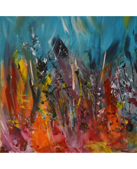 peinture moderne multicolore