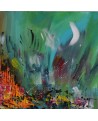 Peinture moderne bleu vert