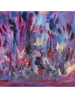 peinture abstraite moderne de fleurs
