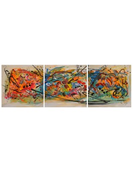 Triptyque multicolore Splash ! 