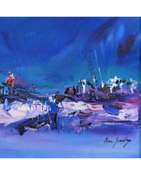 tableau abstrait bleu moderne