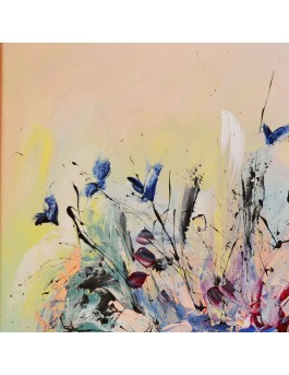 tableau abstrait pastel