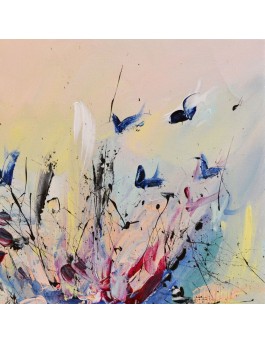 tableau abstrait pastel