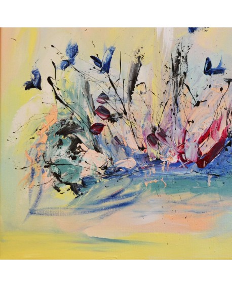 tableau abstrait pastel