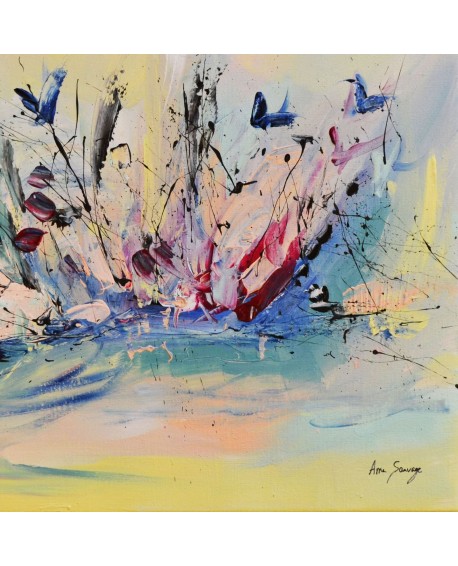 tableau abstrait pastel