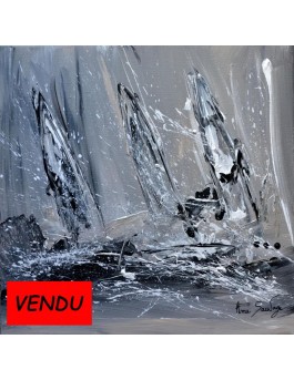 Voiliers, en noir et blanc