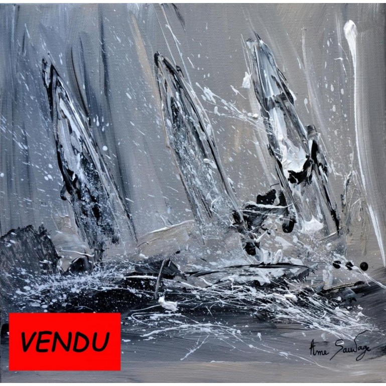 Voiliers, en noir et blanc