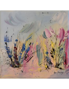 tableau abstrait pastel