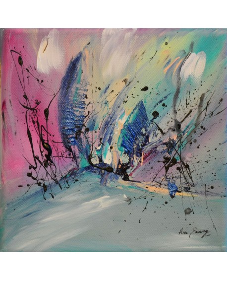 tableau abstrait contemporain pastel