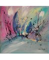 tableau abstrait contemporain pastel