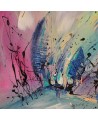 tableau abstrait contemporain pastel