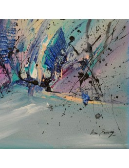 tableau abstrait contemporain pastel