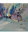 tableau abstrait contemporain pastel
