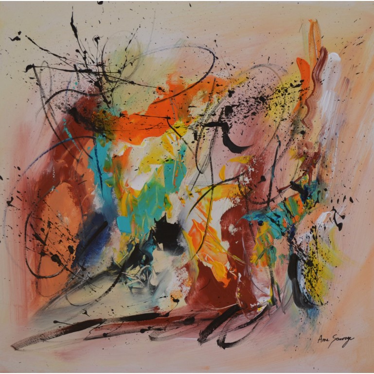 tableau abstrait coloré