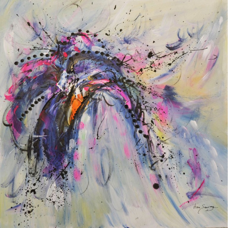 petit tableau abstrait coloré