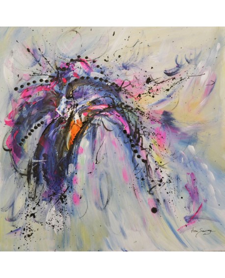 petit tableau abstrait coloré
