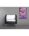 grand tableau contemporain violet "la terre est proche"