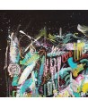 peinture abstraite sur fond noir
