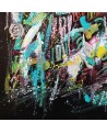 peinture abstraite sur fond noir