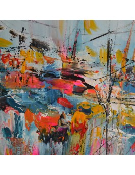 peinture abstraite moderne colorée