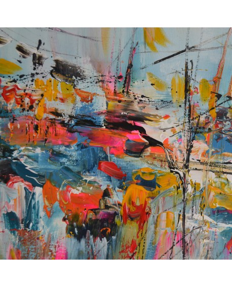 peinture abstraite moderne colorée