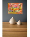 peinture abstraite multicolore "couleurs en musique"