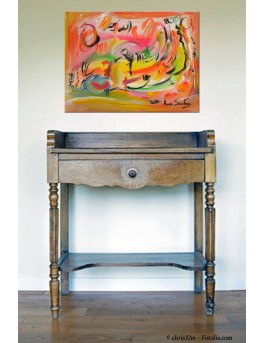 couleurs en musique - tableau abstrait multicolore