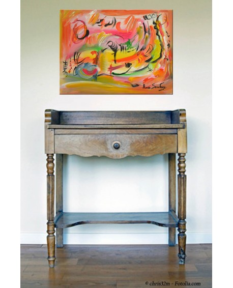 couleurs en musique - tableau abstrait multicolore