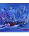 tableau bleu abstrait