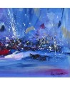 tableau bleu abstrait