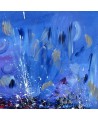 tableau bleu abstrait