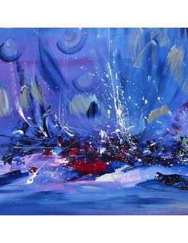 tableau bleu abstrait