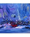 tableau bleu abstrait